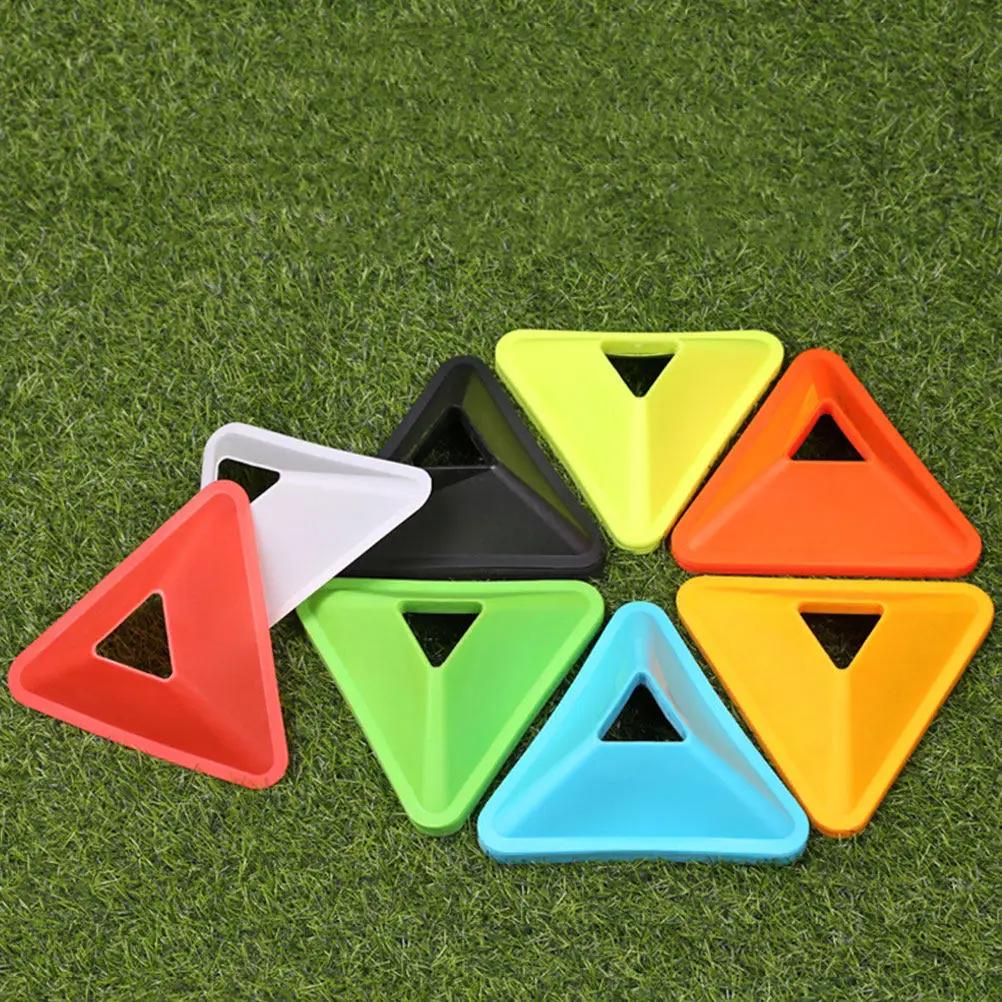 8Pcs Bright Soccer Training Cones High-Durability Pe Material Round Football Obstacle for Agility Footwork Drills Outdoor Sports