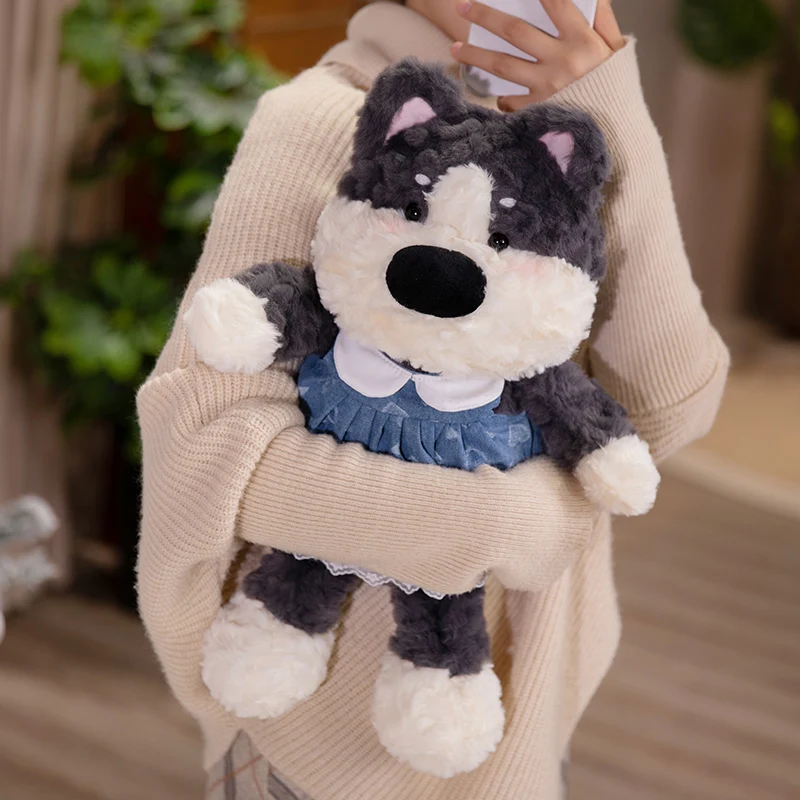 Kawaii West Highland White Terrier giocattoli di peluche simpatico cane bianco con vestiti accessori bambola divertente regalo di compleanno