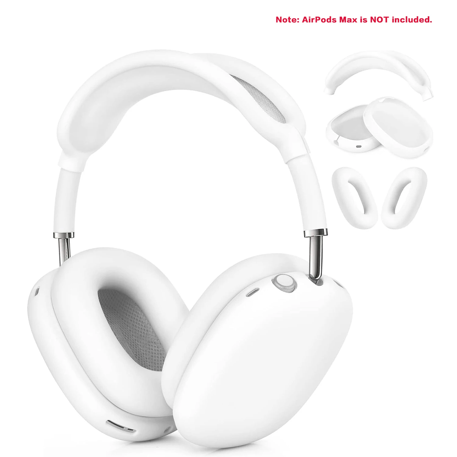 Silikonowe etui na słuchawki AirPods Max (2024/2020) Akcesoria Miękki silikonowy ochraniacz skóry, etui na słuchawki zapobiegające zarysowaniom