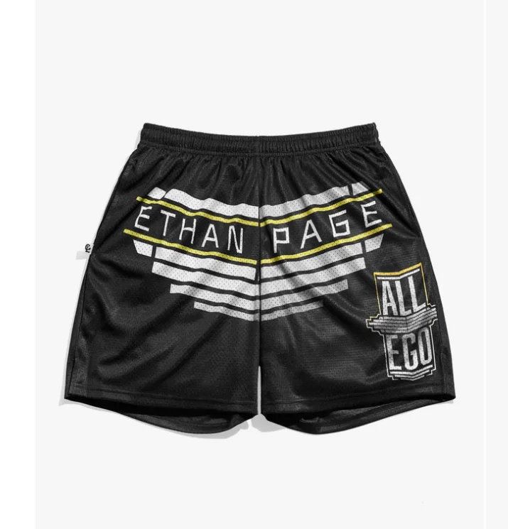 

Мужские баскетбольные шорты Ethan Page All Ego Retro 2026 из сетчатой ткани, в стиле Y2K, оверсайз, быстросохнущие, для повседневной носки и тренировок