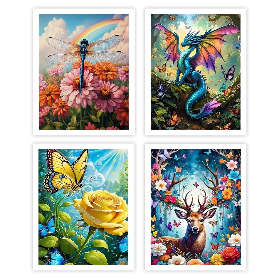 

GATYZTORY Painting By Number Adults Paint Pictures By Numbers Animals Drawing On Canvas With Frame Diy Crafts Decoration Home