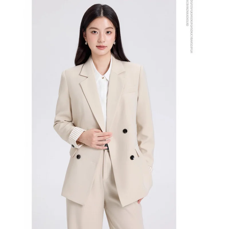 Gray casual suit for women, spring and autumn2025New professional interview formal blazer with a high-end feel