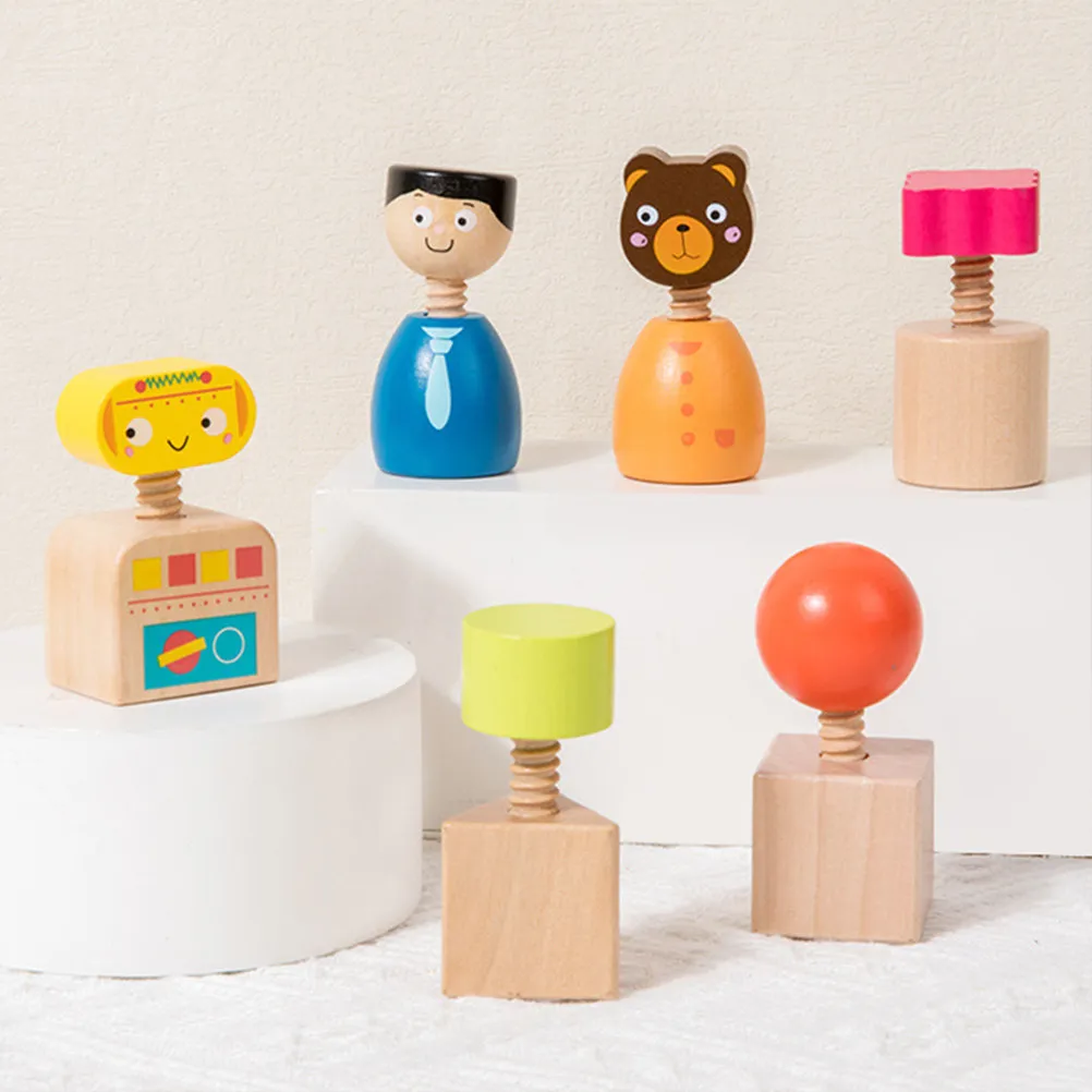 

1Set Wooden Screw Nut Assembly Educational Plaything Child Early Learning Sensory Block Matching Preschool Developmental