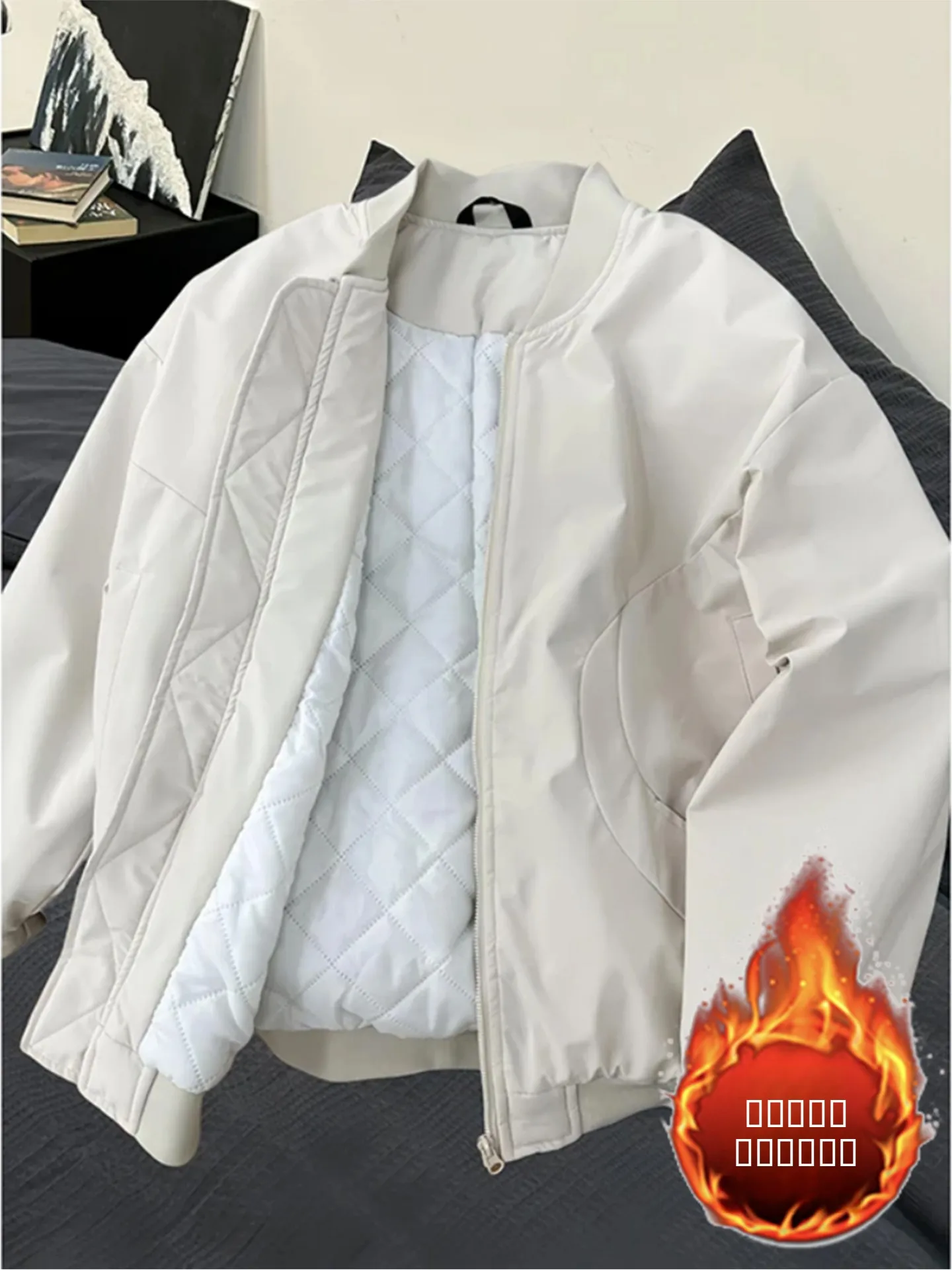 

Мужская утепленная куртка-бомбер в американском стиле из хлопка для осени и зимы, молодежная, теплая, в стиле Cleanfit, для бейсбола