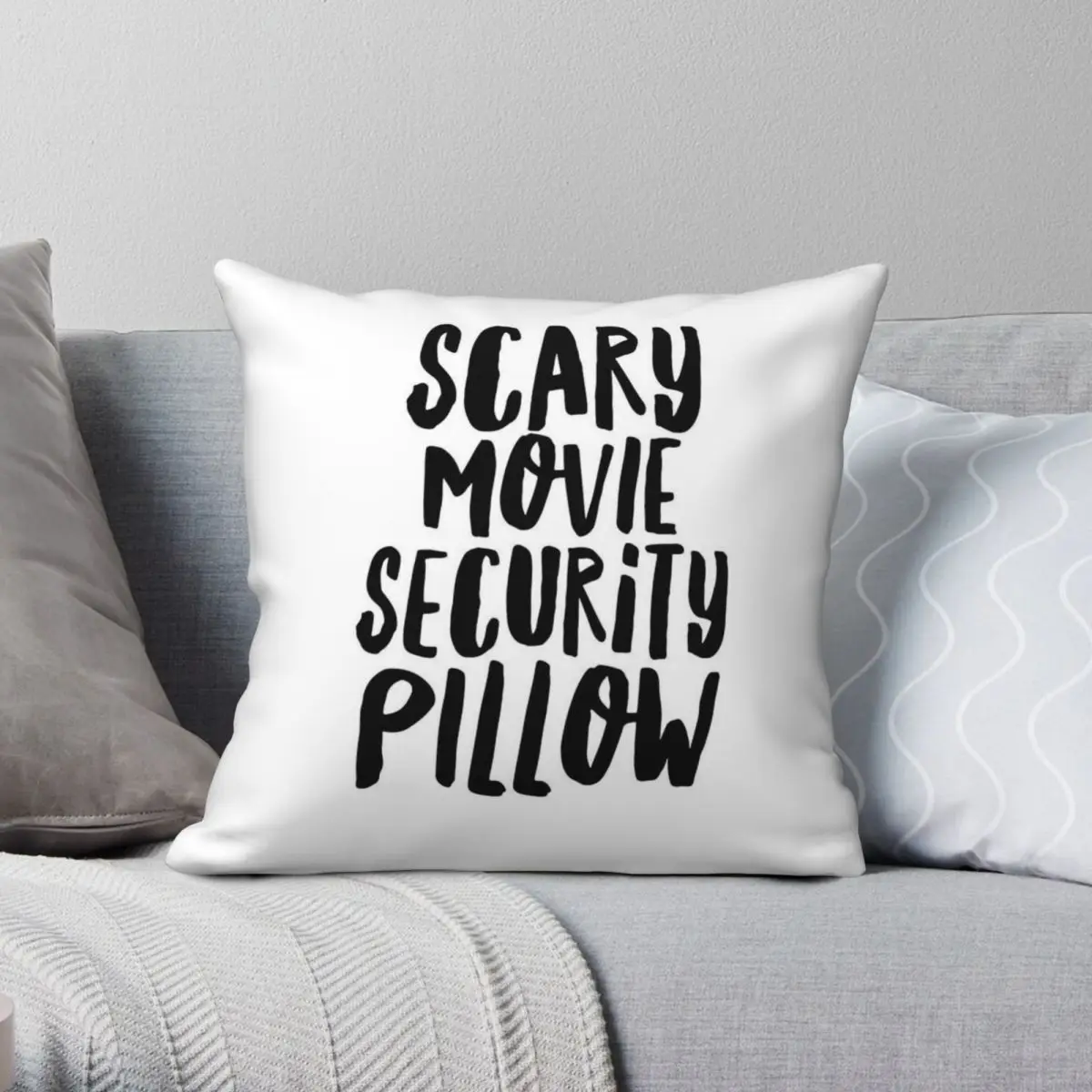 Scary Movie Security Square Pillowcase Polyester Linen Velvet Printed Zip Decorative Pillow Case Bed Cushion Case