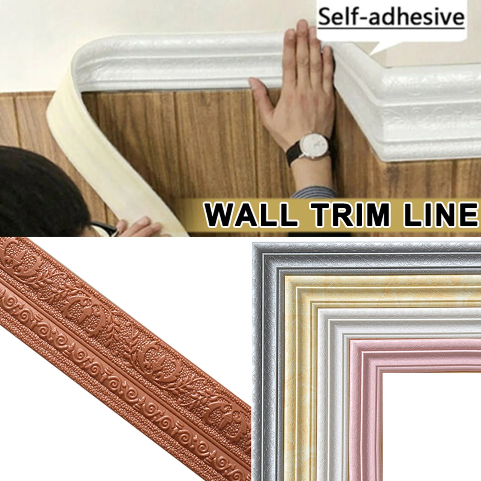 3D Corridor Skirting Line Waterproof and Strong Adhesiveness for Door Frame Doorway Stairway