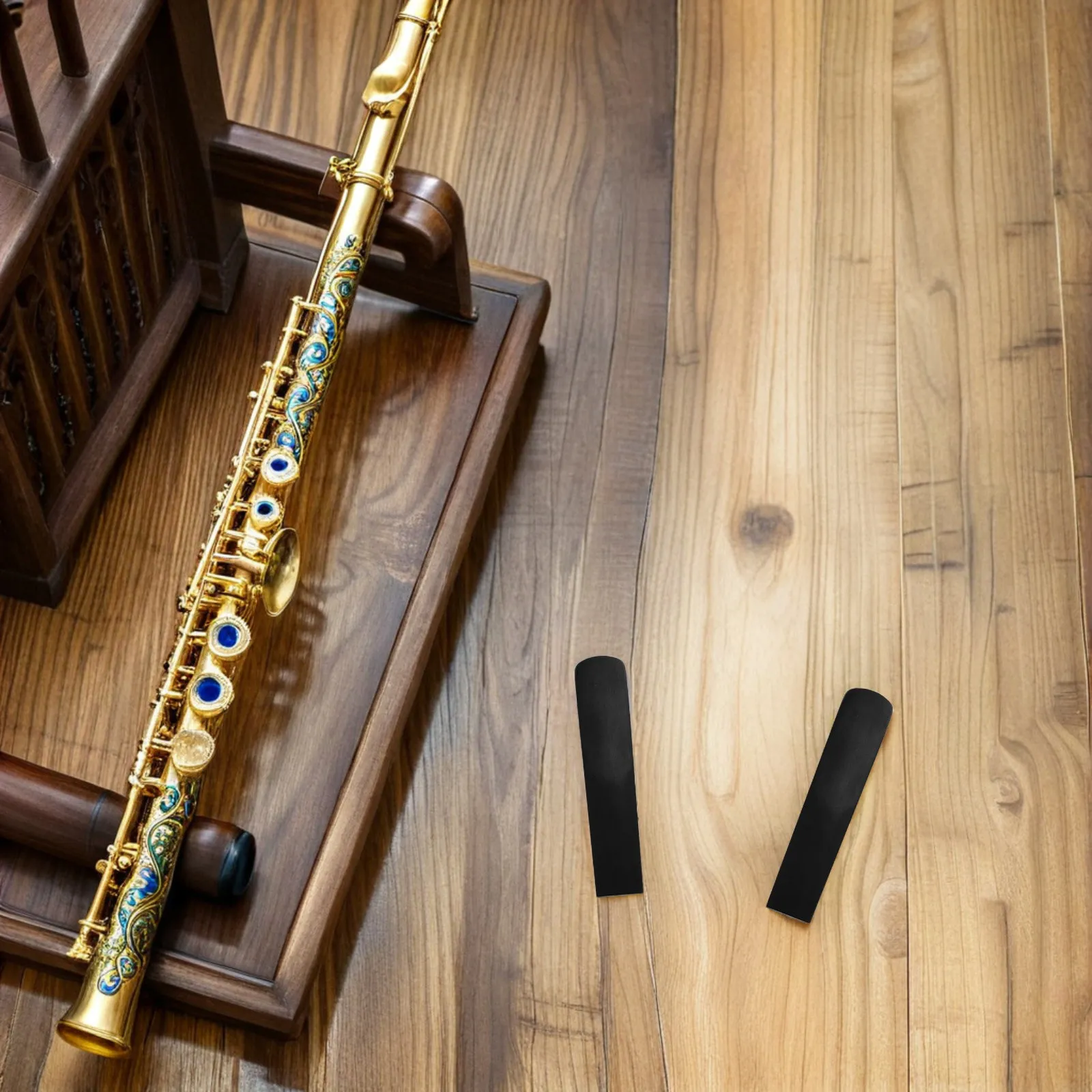 2Pcs Strength 2.5 Clarinet Reed Resin Material Enhanced Durability Excellent Sound Projection for Clarinet Players Woodwind