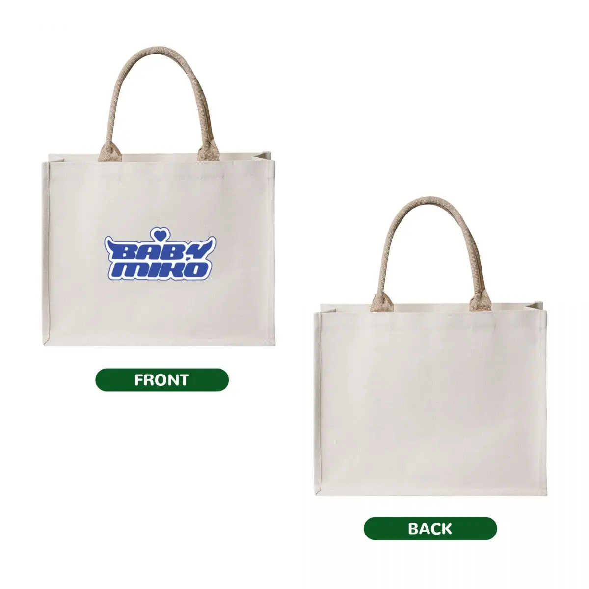 BABY MIKO BLUE Tote Bag shoping bag woman shopping bag bags woman 2025 tote canvas