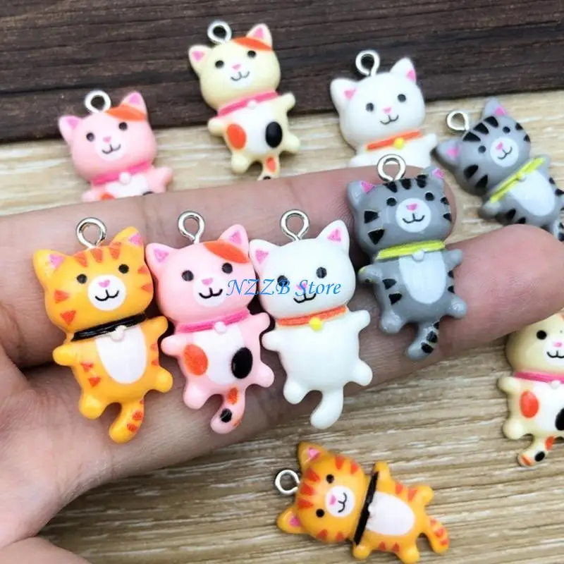 

T21F 10Pcs Sweet Jewelry Pendant Decorative Resin Crafting Set Delightful Resin Model DIY Jewelry for Home Studios