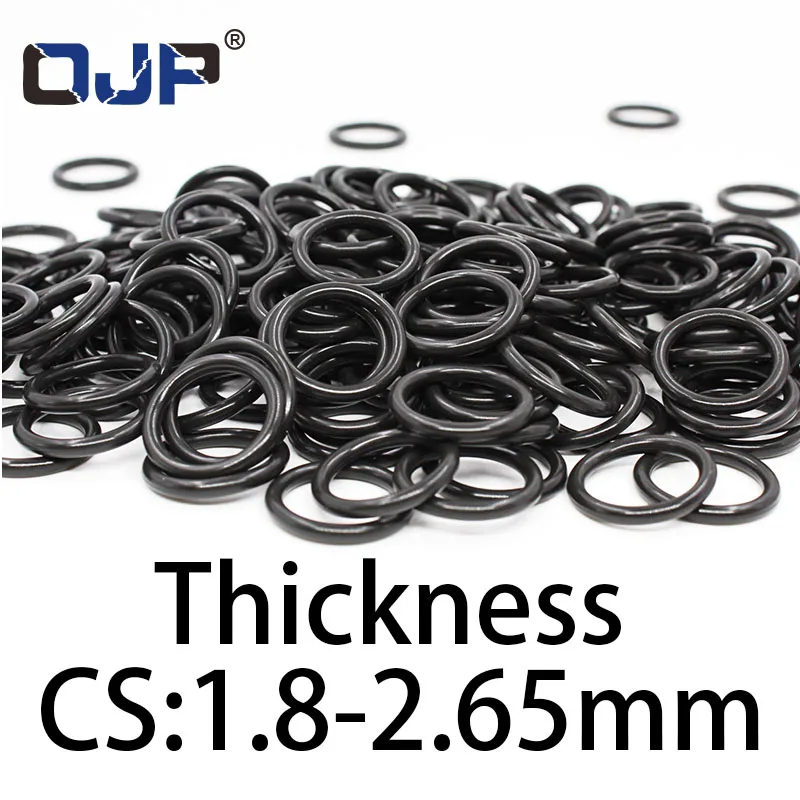 O-ring thickness 1.8/2.65mm CS fluororubber FKM sealing temperature resistant gasket rubber ring complete in specifications