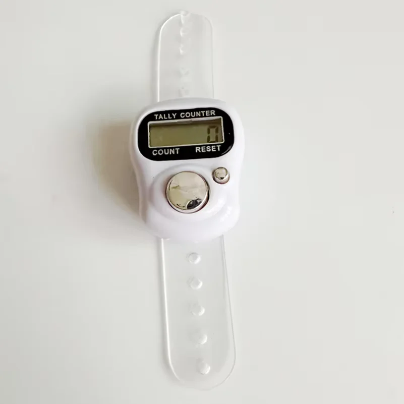 1pcs Finger Counter Ring 5 Digital LED Electronic Handheld Tally Counter Clicker Counter With Islamic Tasbih Bead
