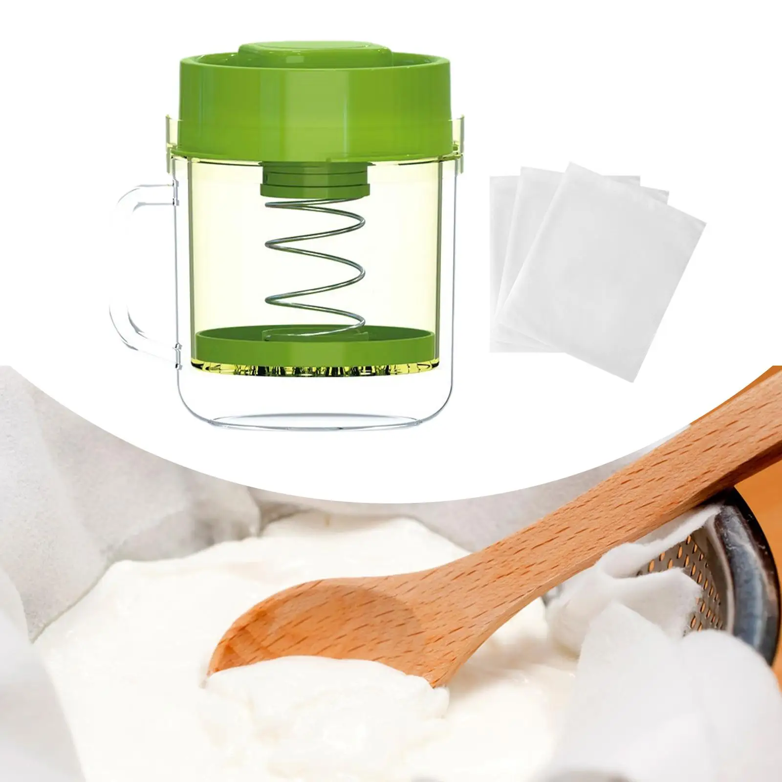 

Greek Yogurt Strainer for Milk Yogurt Juice Reusable Portable with Fine Mesh