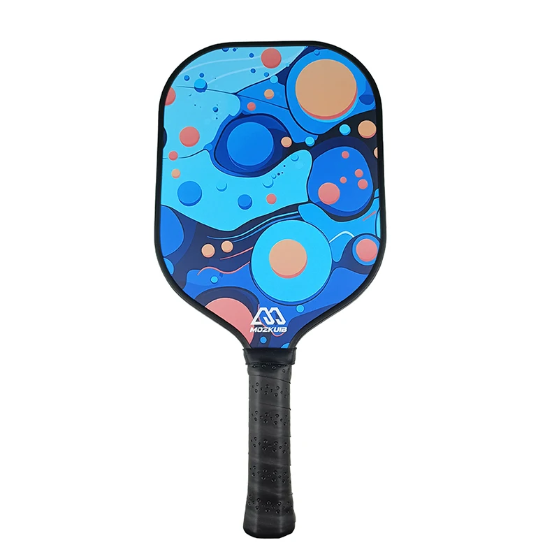 New Design Pickball Paddle With Breathable non-slip Handle Orange Blue Carbon Fiber Panel Pick Ball Paddle For Men Women