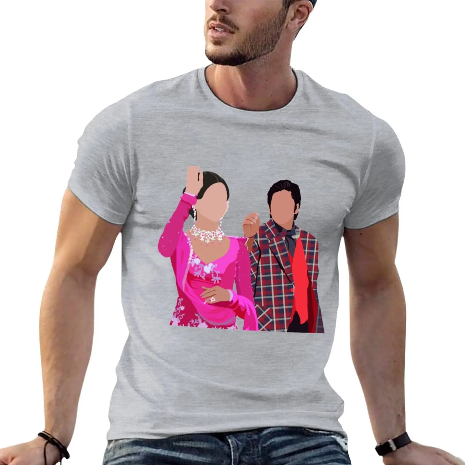 Ankhon Mein Teri - Om and Shanti T-Shirt anime quick drying shirts graphic tees men t shirt