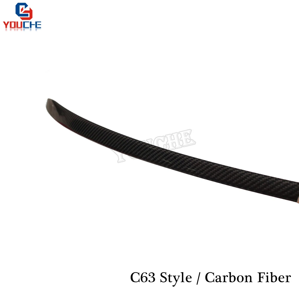 W205 Spoiler C63 Style Rear Wing Carbon Fiber Spoiler For Mercedes C205 C Class 4-Door Sedan 2015-2021 C180 C200 C280 C300 C350