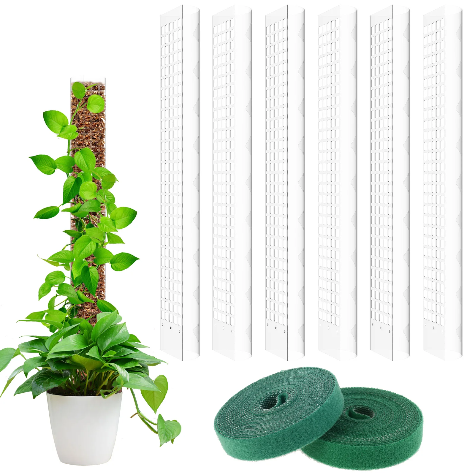 8Pcs Moos Pole Anlage Klettern Rahmen Indoor Moos Pole Stick Transparente Anlage Unterstützung Wetter Beständig Moos Stick Garten Accesso
