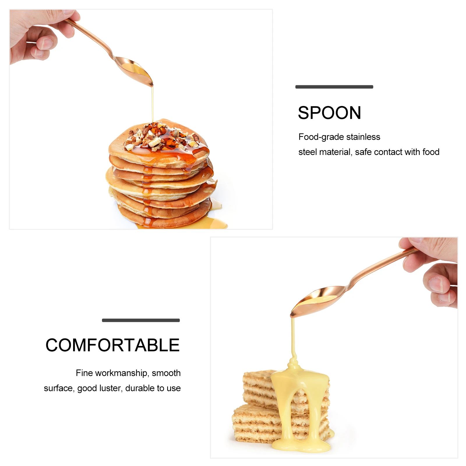 

Food-Grade Stainless Steel Decorating Spoon Set Drawing Spoon Precise Culinary Tools for Western Food Preparation