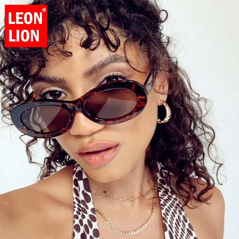 

LeonLion 2023 Oval Women Sunglasses Small Frame Sunglasses Women Fashion Brand Designer Sunglasses For Women Retro Hip Hop UV400