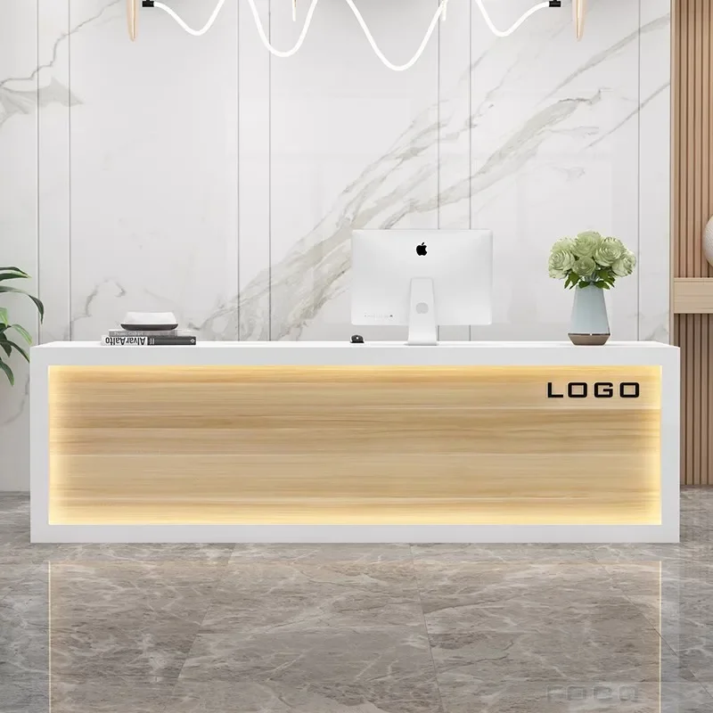 

Роскошная стойка ресепшн на заказ, простой и стильный дизайн, премиум-класс, эстетичный дизайн, мебель для ресепшн, офисная мебель