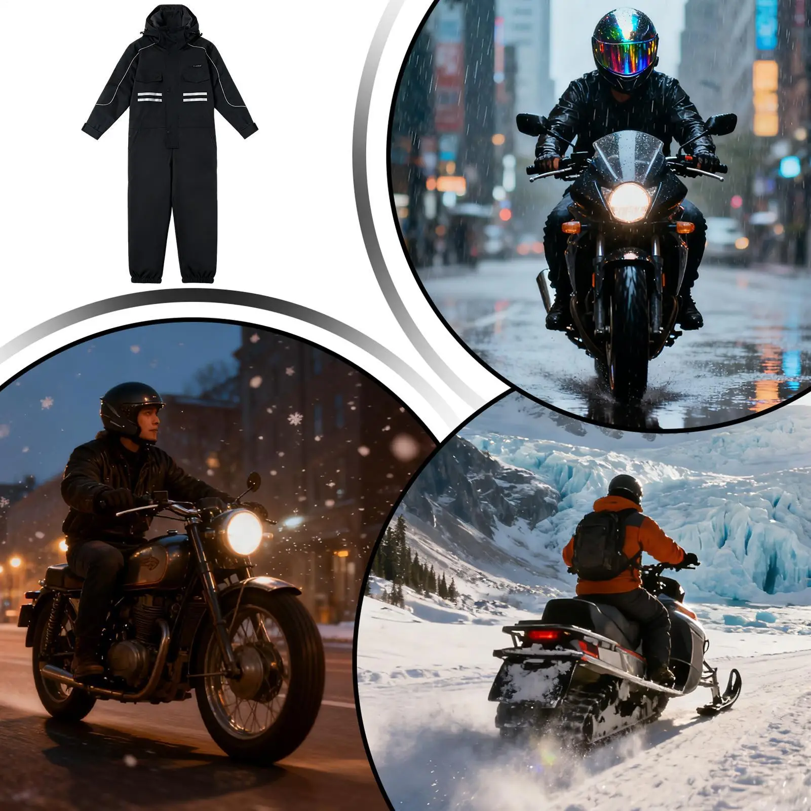 

Зимняя мотоциклетная куртка, термоодежда с 4 карманами и светоотражающими полосками, непромокаемая куртка для верховой езды для женщин и мужчин, зимняя повседневная куртка