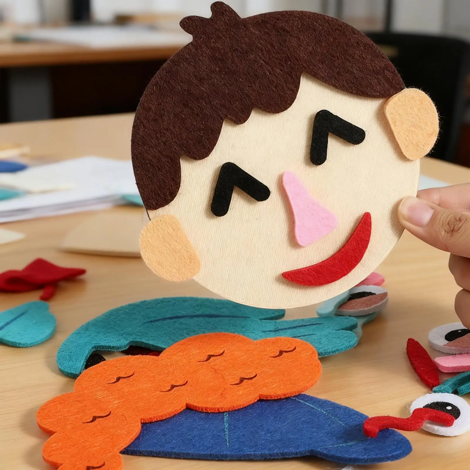 Rosto quebra-cabeça brinquedo educativo divertido jogo educativo com cartões flash emocionais brinquedo de aprendizagem emocional social para criança pré-escolar