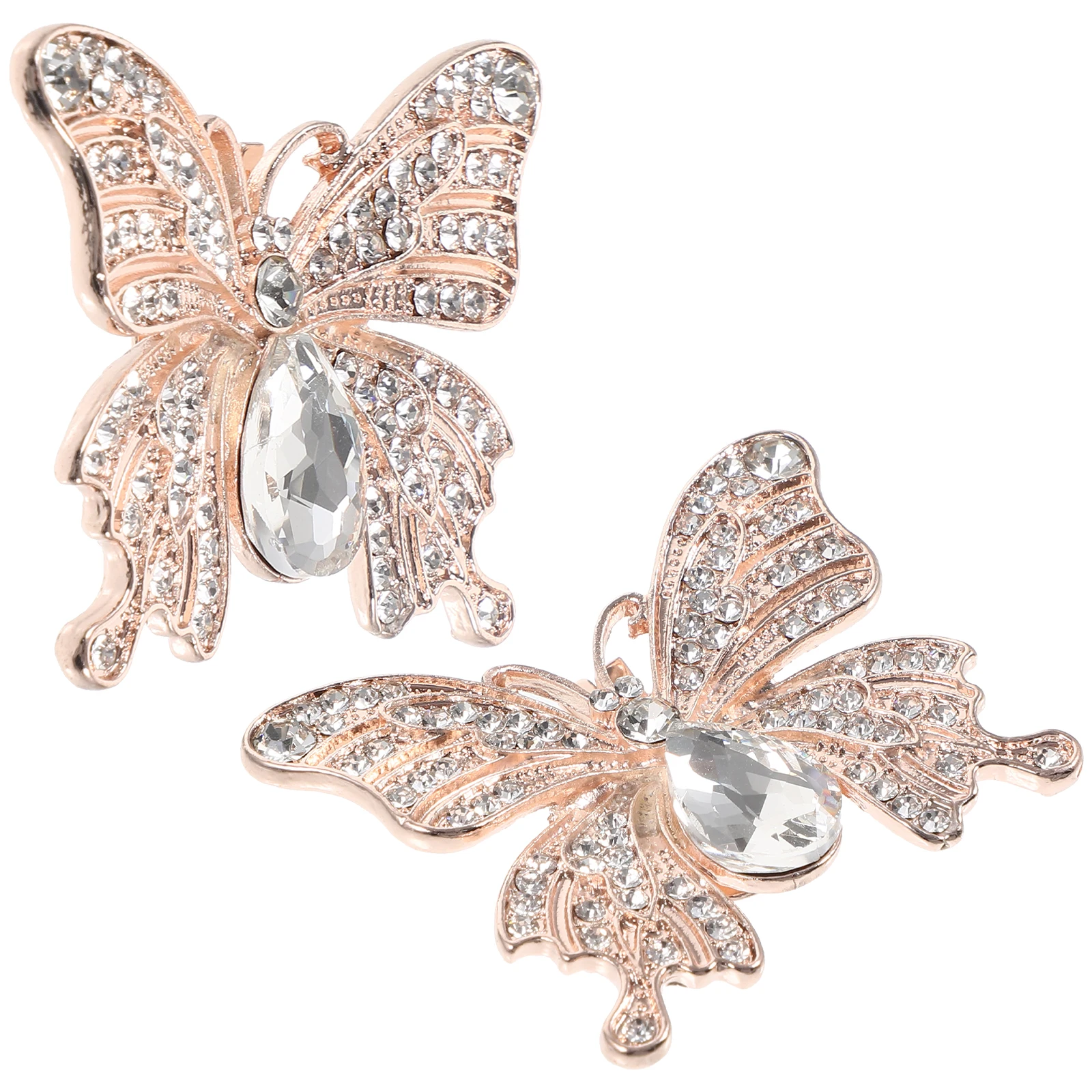 

Rhinestone Butterfly Shoe Clips Decorative Buckles Wedding Party Accessories Shiny Rhinestones Metal Removable Matching Shoes