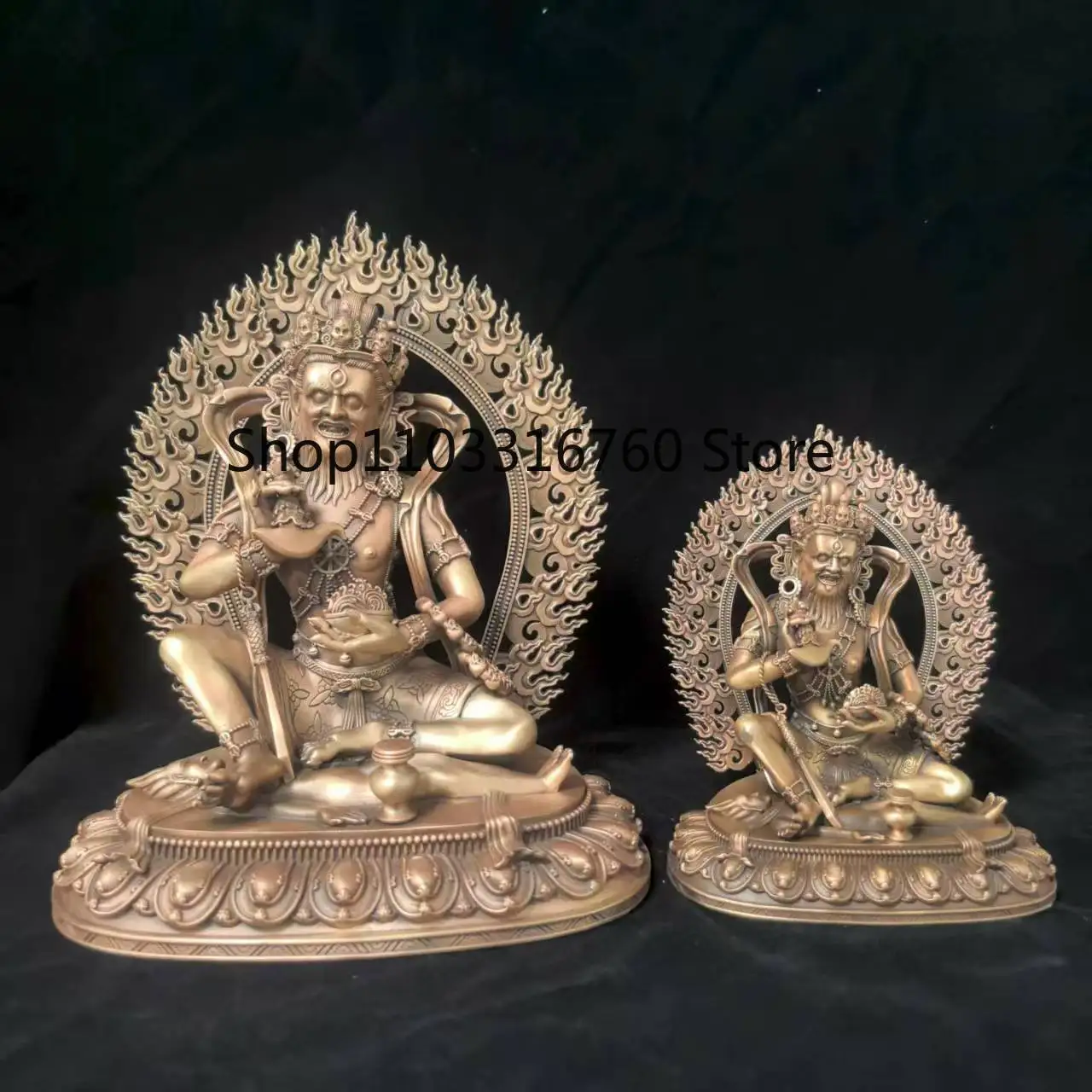Estatua de Buda tántrica tibetana, Brahman Kadu Seiko de cobre puro artesanal de Nepal, adorno para devoción del hogar, Seiko de cobre
