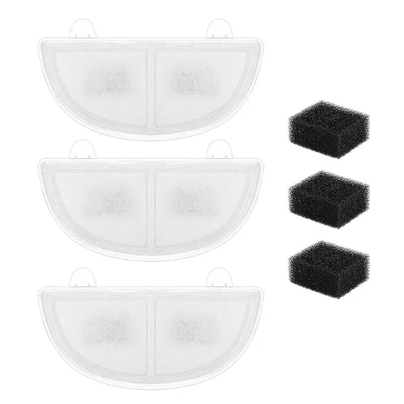 E8BD 3pcs Replacement Filters for Pet Water Fountain Improve Water Quality Keep Water Clean Filtration Replacement