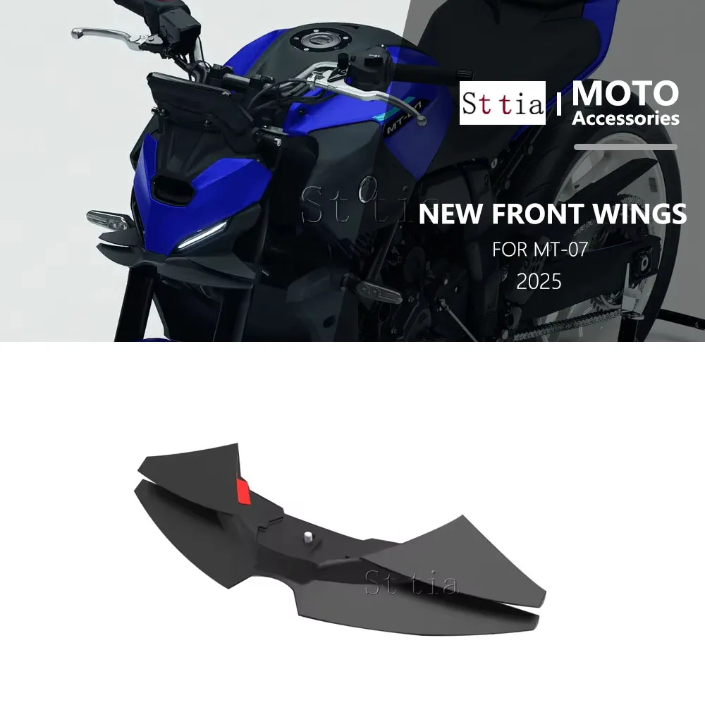 

Fit For YAMAHA MT-07 MT07 MT 07 2025 Motorcycle Sport Downforce Naked Front Spoiler Aerodynamic Wing Deflector Fairing Winglets