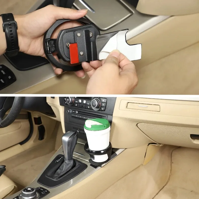 

Methoucar для BMW 3 серии E90 2005-2012 из углеродистой стали, центральная консоль автомобиля, боковой держатель для стакана с водой, аксессуары для интерьера автомобиля