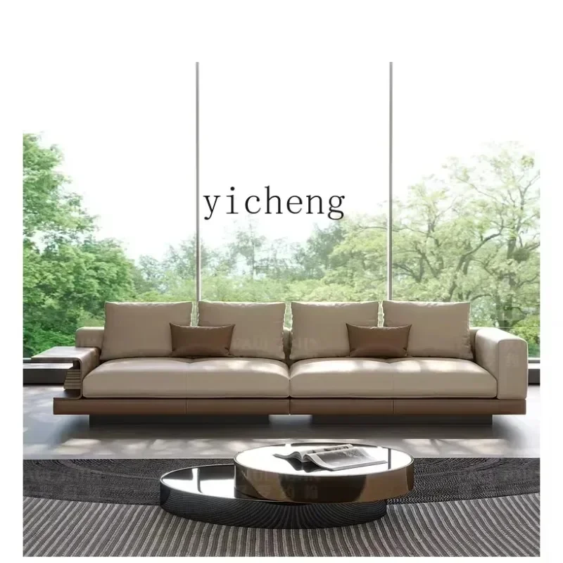 Sofa, Light Luxury Minimalist First-layer Cowhide, Villa Living Room Combination Down SofaN20