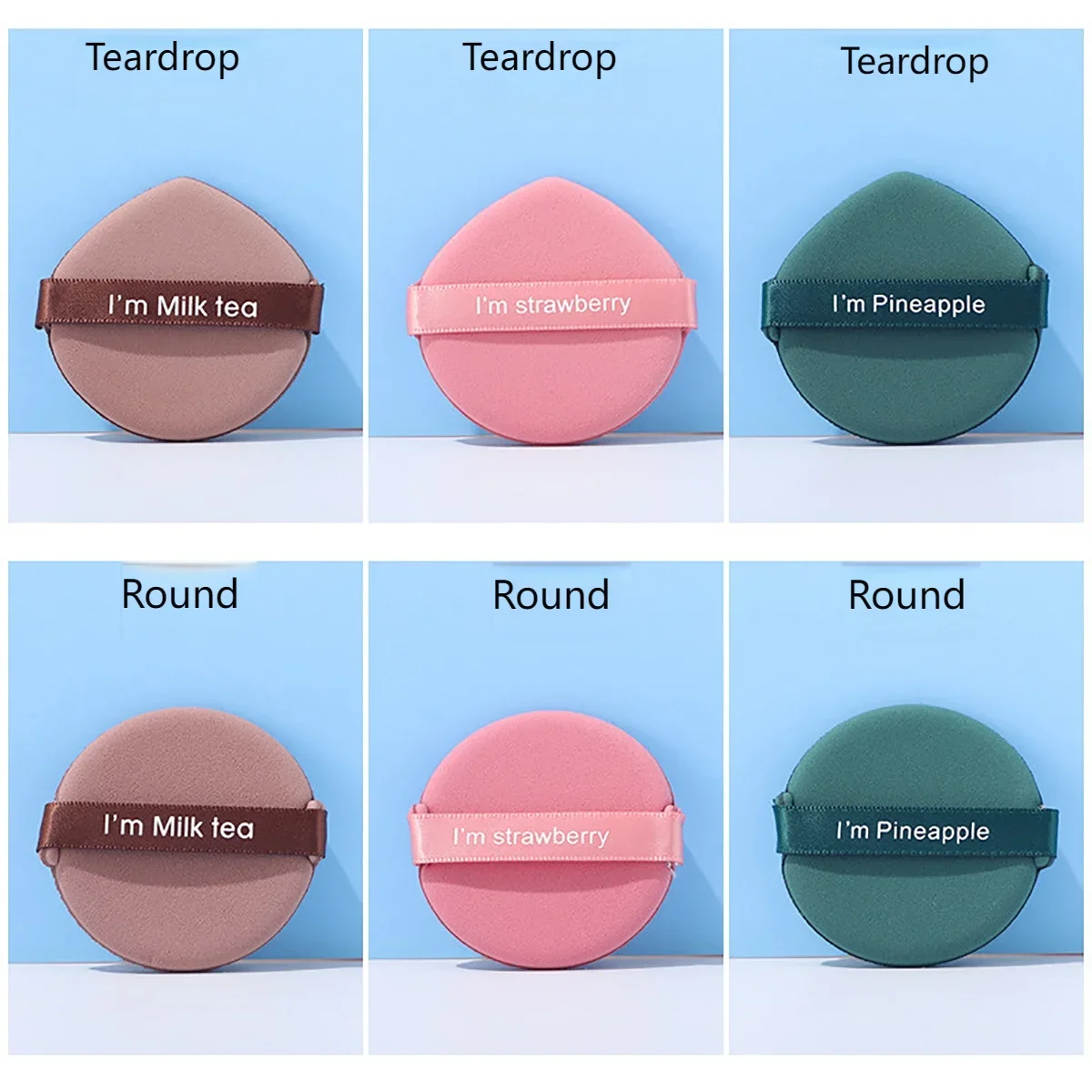 7 stks make-up spons voor gezichtscrème en poeder concealer poeder make-up machine spons bladerdeeg make-up tool vrouwen make-up accessoires