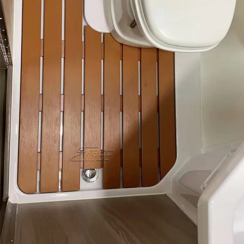 RV bathroom sewer, bathroom floor drain, press and bounce