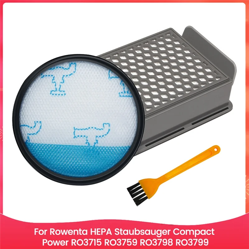 WORTHOWN-Kit de filtro Rowenta HEPA Staubsauger Compact Power RO3715 RO3759 RO3798 RO3799 Kit de piezas de aspiradora
