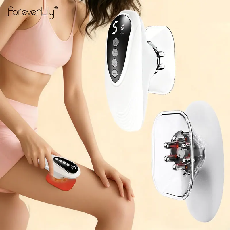 

Массажер для лица и тела EMS, микротоковый аппарат для коррекции фигуры, с красным светом, для лифтинга кожи, подтяжки лица, для домашнего использования, инструмент для вакуумного массажа