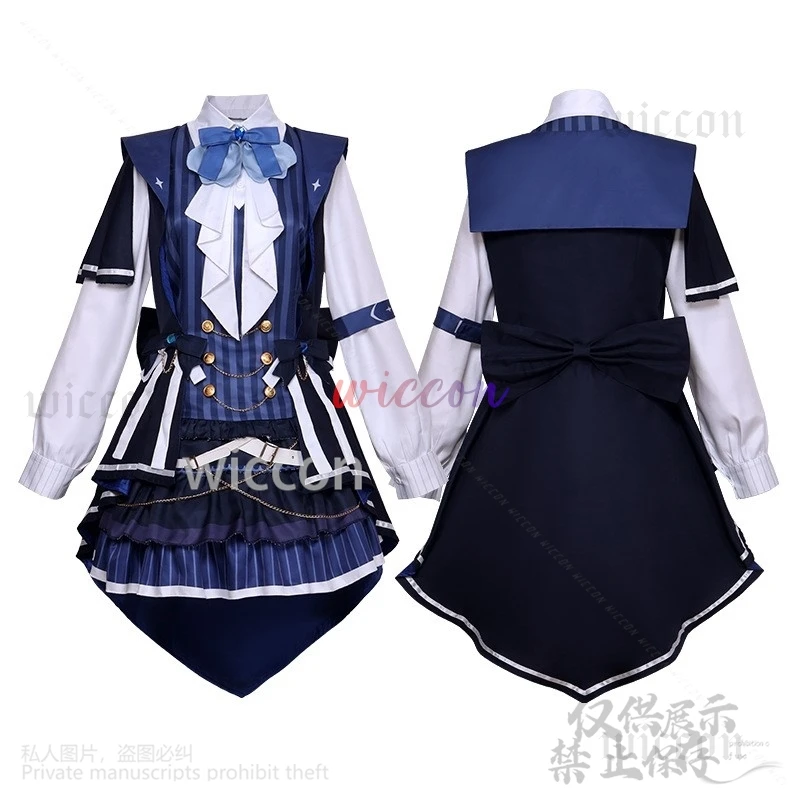 Anime Vtuber Cosplay YouTuber Blanche Fleur Costume Dress Halloween Lolita Gothic Vampire Suit Wigs For Woman Girls Customized