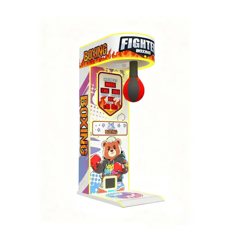 Kids Indoor Sports Boxing Game Machine Coin Operated Iron Plastic Arcade Emulator 1 Player English Wireless Connect