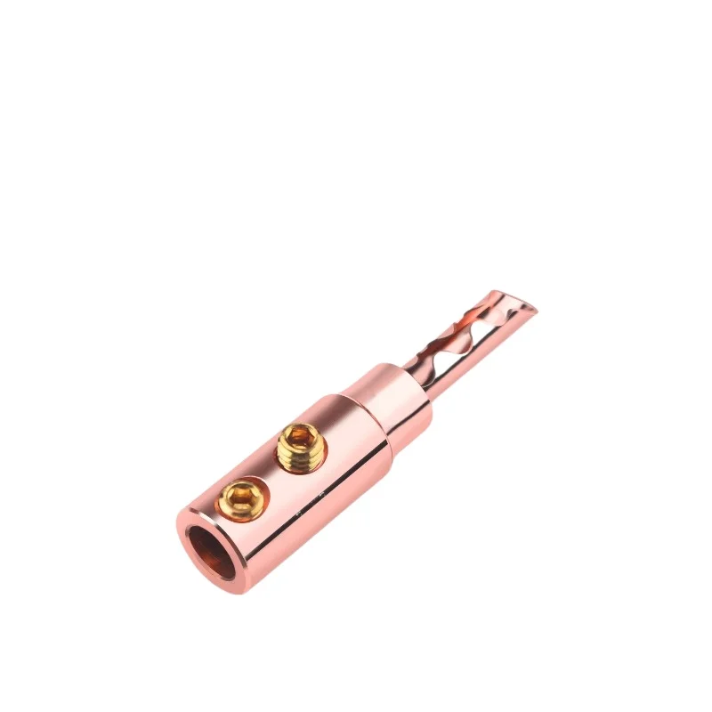 For Pure Copper Serrated Plug, Audio Speaker Cable, Connecting Terminal, Power Amplifier Cable