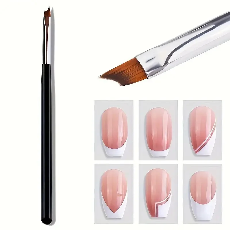 

1Pc Half Moon French Nail Art Brushes Black Handle UV Gel Nails Glue Phototherapy Pen DIY Manicure Design Tools Wholesale