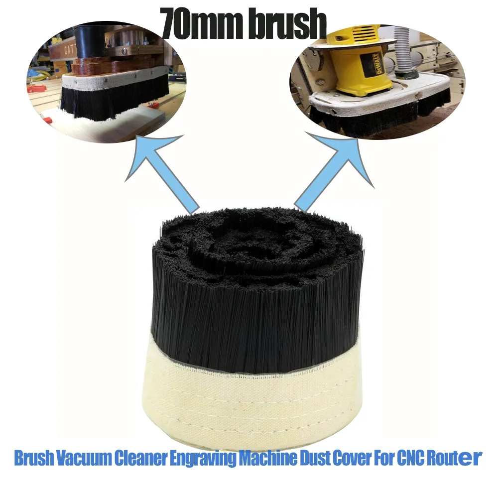 1M x 70mm Brush Vacuum Cleaner Engraving Machine Dust Cover For CNC Router For Spindle Motor.