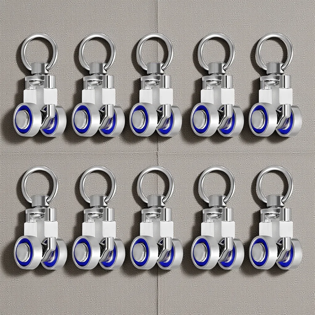 

10pcs Metal Bearing Roller Curtain Track Fittings Sliding Doors Rollers Wheel Gliders Pulley Lightweight Wear Resistance Smooth