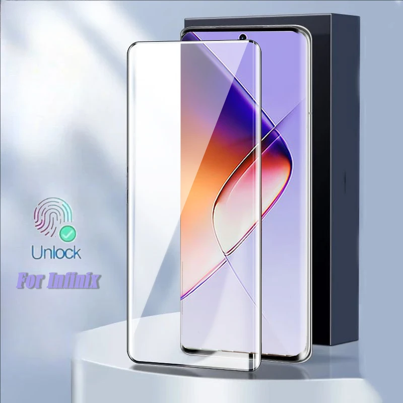 

3D Curved Full Glue Unlock Protector For Infinix Note 40 Pro Plus Anti-Scratch Tempered Glass for Infinix Zero 40 30 4G Film