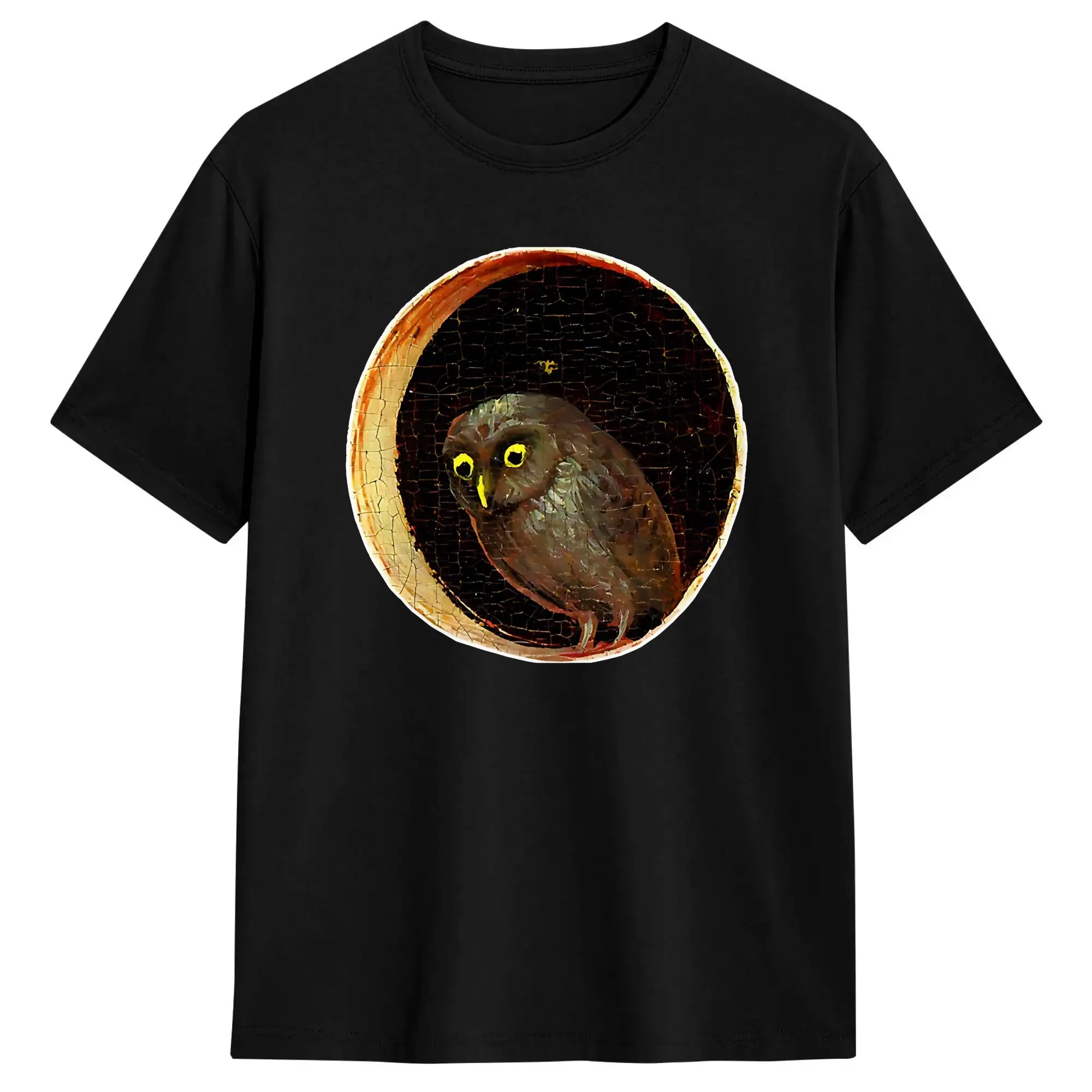 Summer Hieronymus Bosch Owl Garden Of Earthly Trending T-Shirts  Cotton Tshirt for Couple Aesthetic Short Sleeve Tees