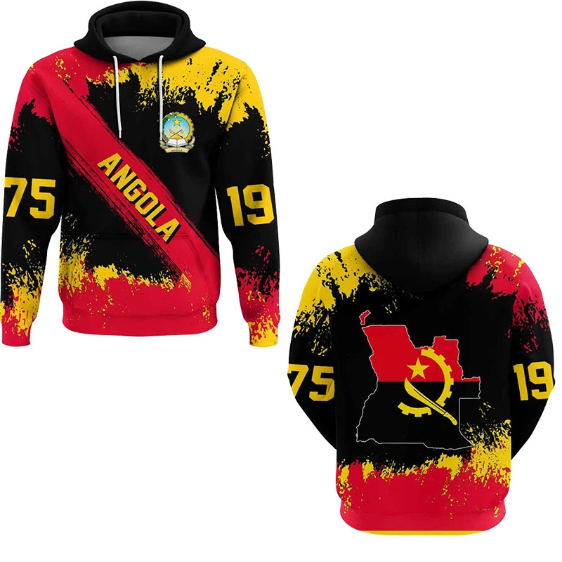 

Angola Flag Map 3D Print Hoodies For Men Clothes National Emblem Kids Sweatshirts Dashiki Festival Gift Women Tracksuit Kid Tops