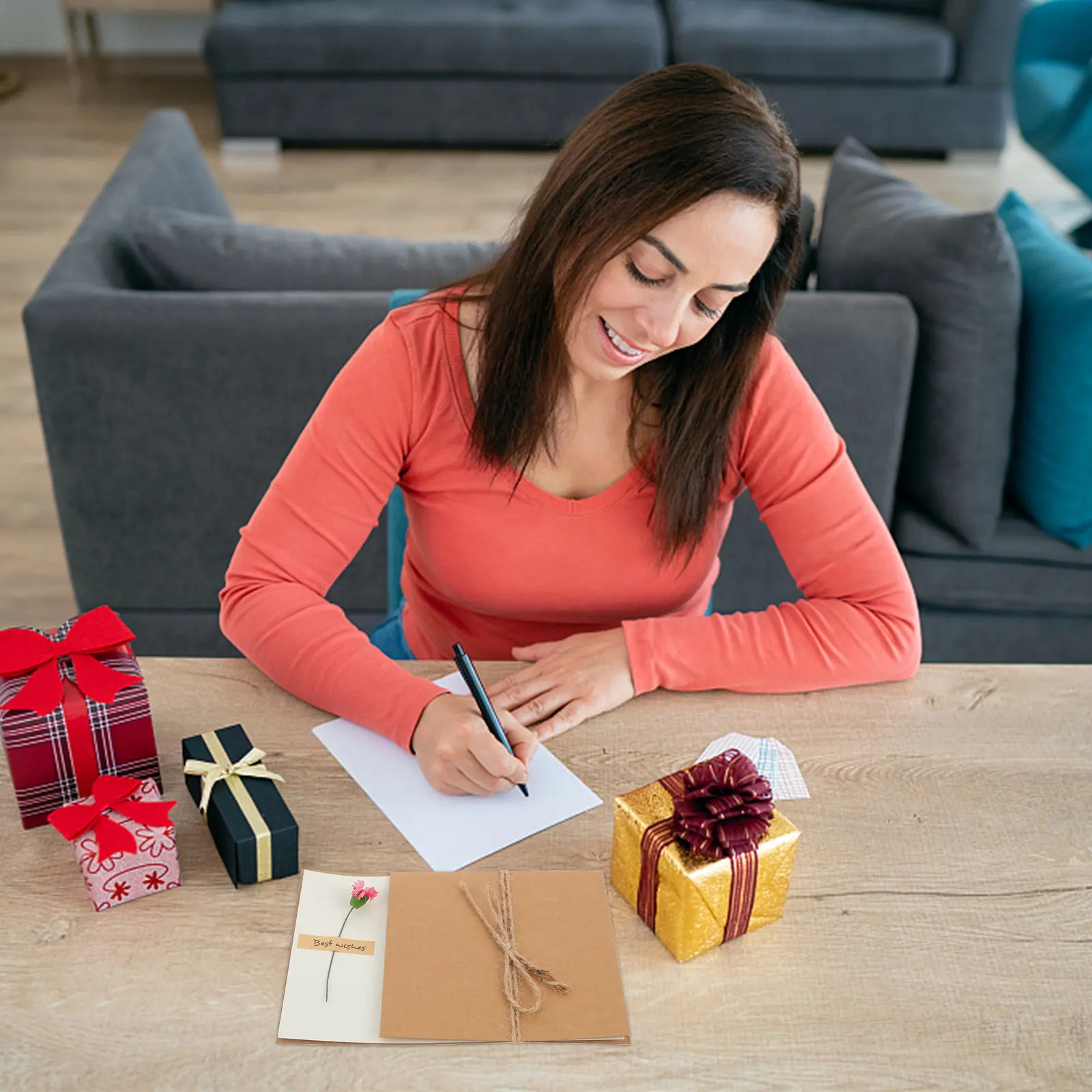 

Набор из 8 открыток с сухоцветами для пожеланий, благодарностей и праздничных поздравлений друзьям