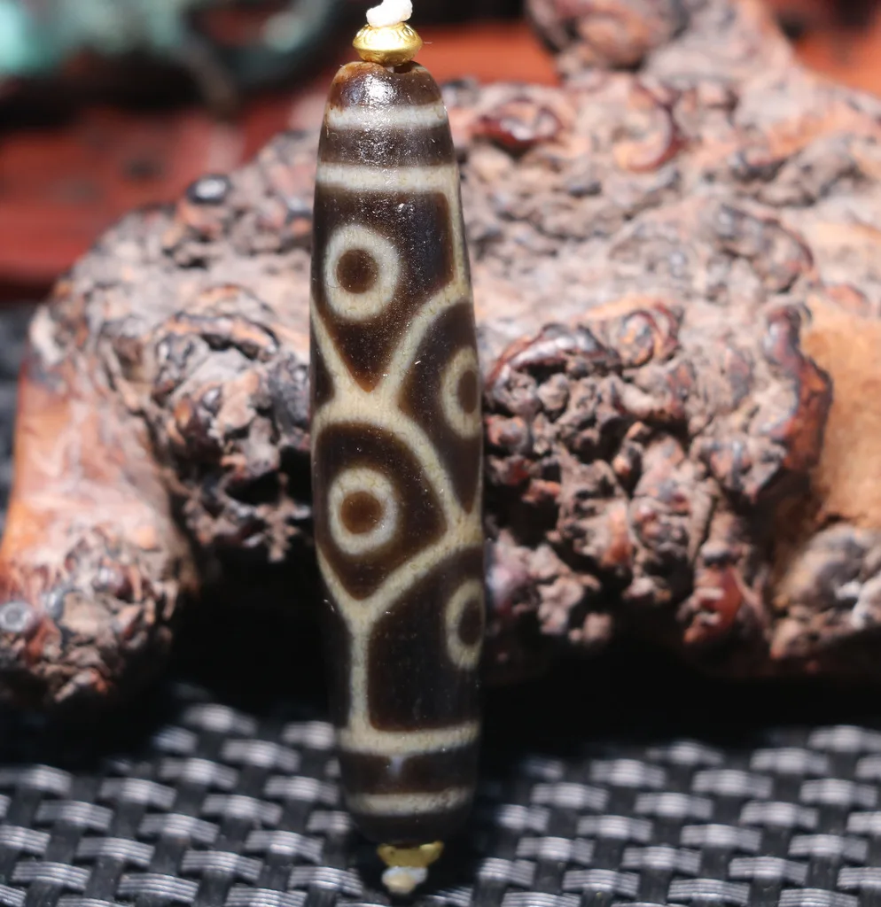 

UPD0320C16 Energy Tibetan Old Agate Turtle Shell 8 Eyed With Medicine Pit dZi Bead Pendant 5A LKbrother Top Quality