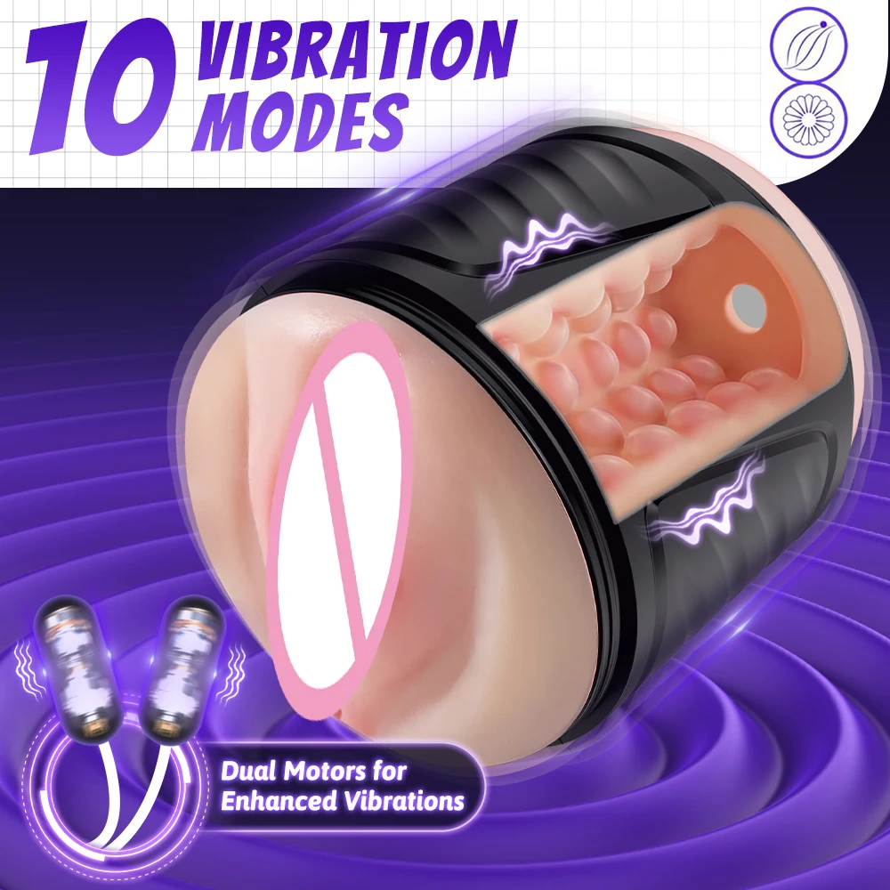 Male Masturbator Automatic Thrusting Penis Pump Trainer Vibration Masturbation Cup Vagina Massage Pussy Sex Toys Adult 18+ view 6