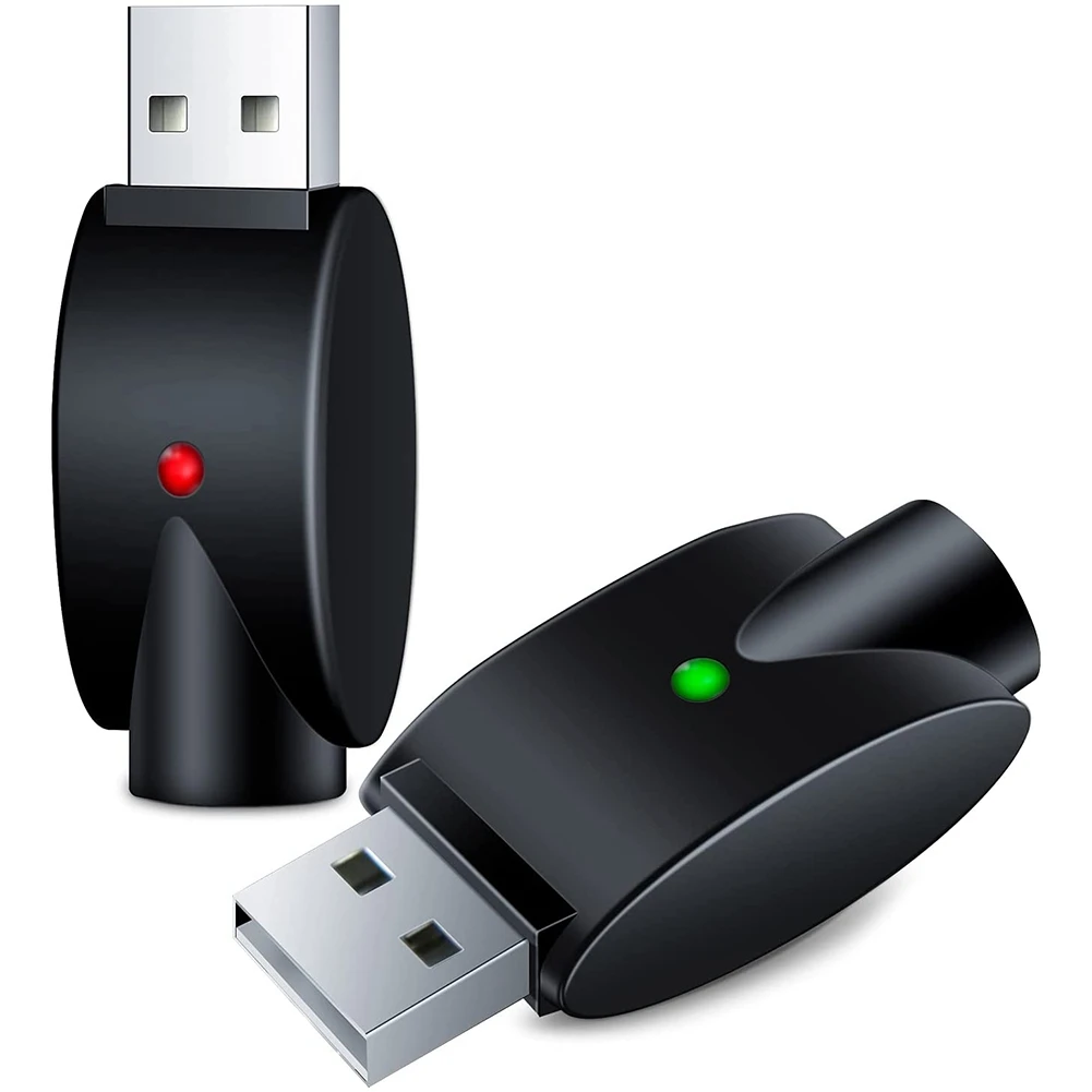 Cargador USB portátil de 2 piezas, Cable de rosca, con luz indicadora LED, protección inteligente contra sobrecargas