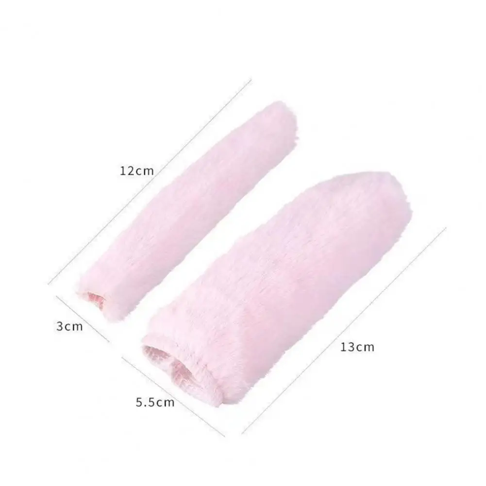 A Set Plush Grip Glove Motorcycle Handle Cover For Winter Thick Warm Handle Gloves Covers Universal Scooters Hand Warm Handlebar