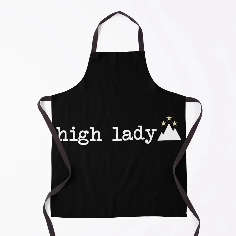 

High Lady - White Text Color Apron professional hairdressing For Cosmetologist Apron